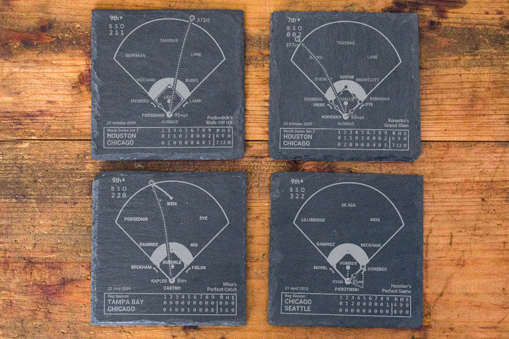 Chicago White Sox Greatest Plays: Slate Coasters (Set of 4)