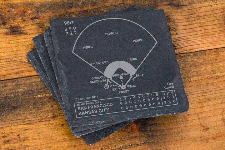 San Francisco Giants Greatest Plays: Slate Coasters (Set of 4)