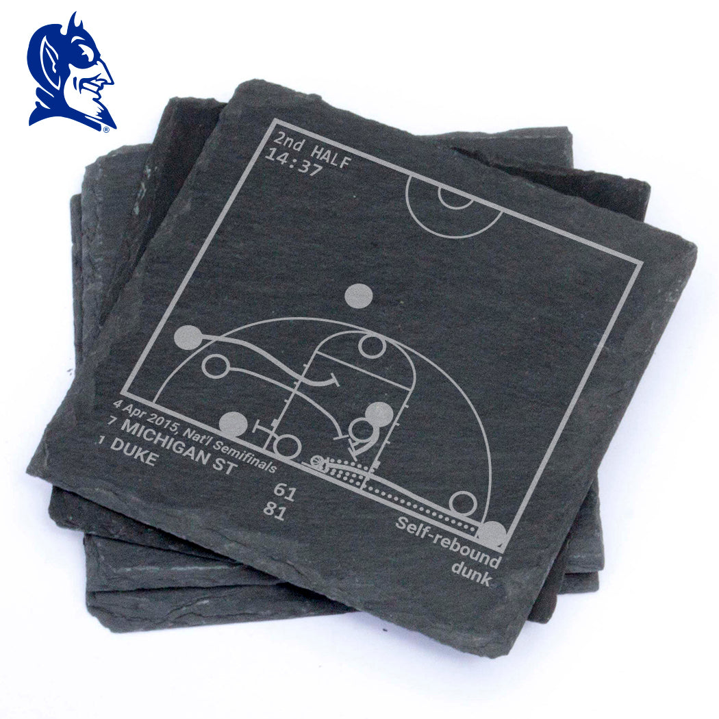 <b>2015 Champions</b> Duke Basketball Plays: Slate Coasters (Set of 4)