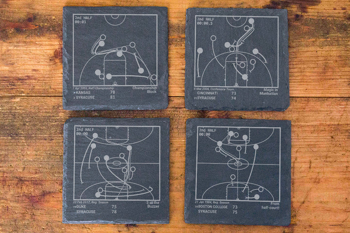 Syracuse Basketball Greatest Plays: Slate Coasters (Set of 4)
