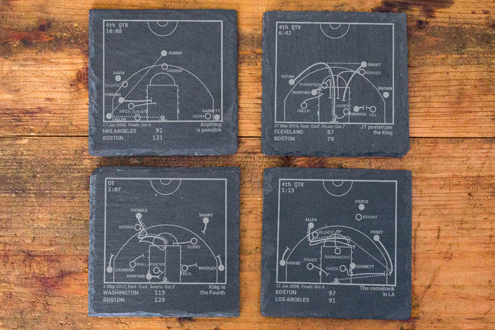 Greatest Celtics Modern Plays: Slate Coasters (Set of 4)
