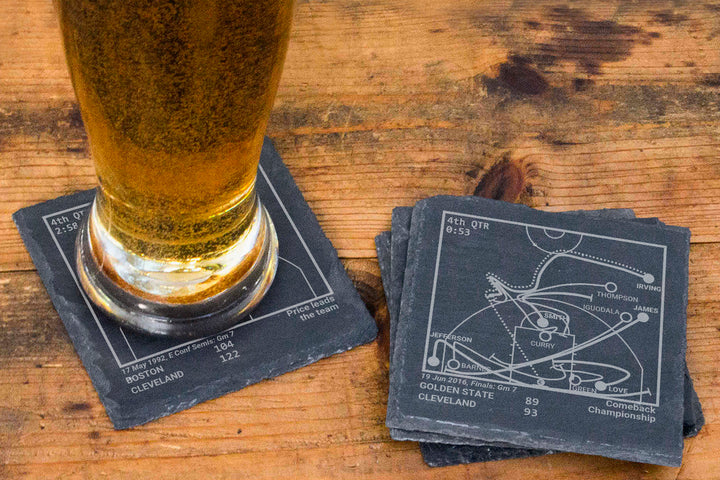 Cleveland Cavaliers Greatest Plays: Slate Coasters (Set of 4)