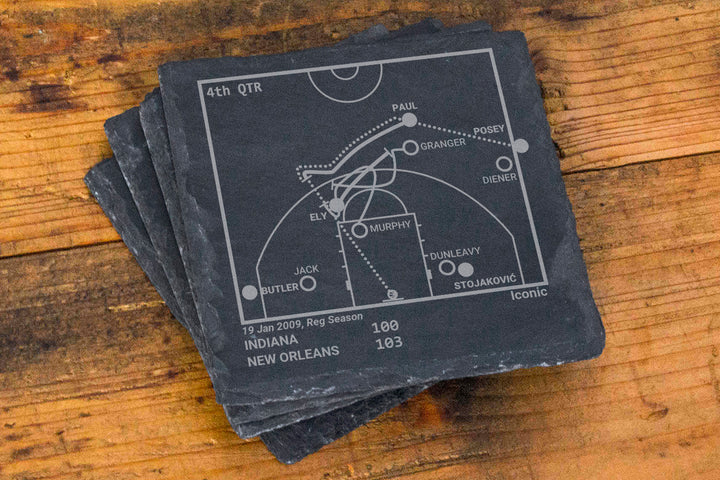 New Orleans Pelicans Greatest Plays: Slate Coasters (Set of 4)