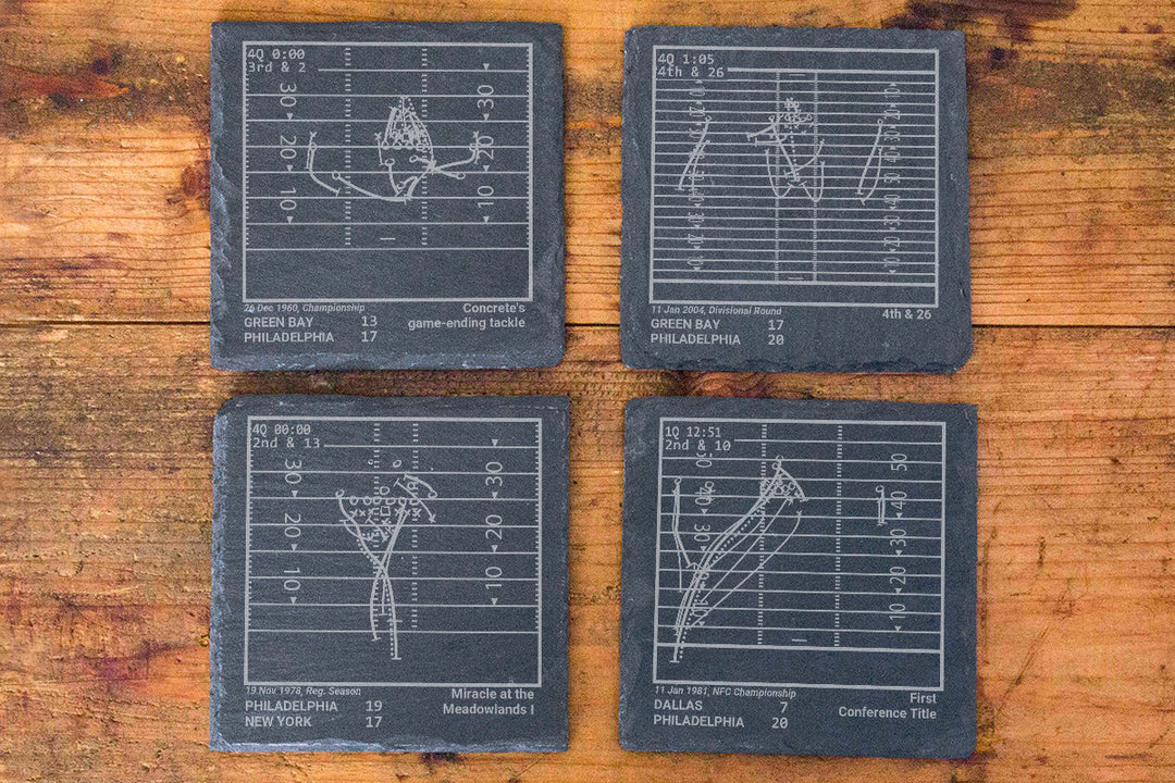 Greatest Eagles Vintage Plays: Slate Coasters (Set of 4)