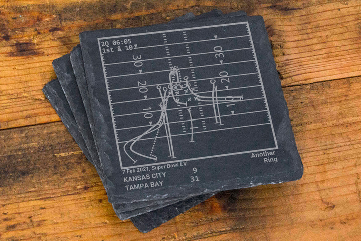 Tampa Bay Buccaneers Greatest Plays: Slate Coasters (Set of 4)