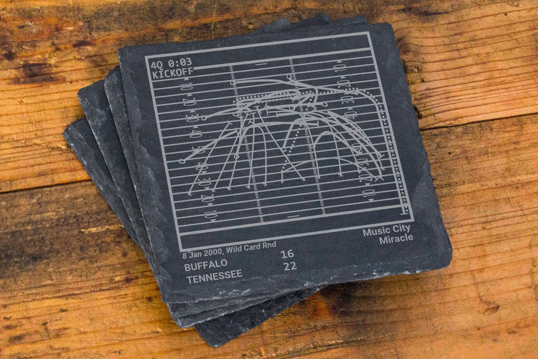 Tennessee Titans Greatest Plays: Slate Coasters (Set of 4)