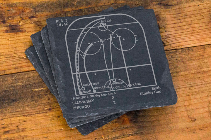 Chicago Blackhawks Greatest Goals: Slate Coasters (Set of 4)