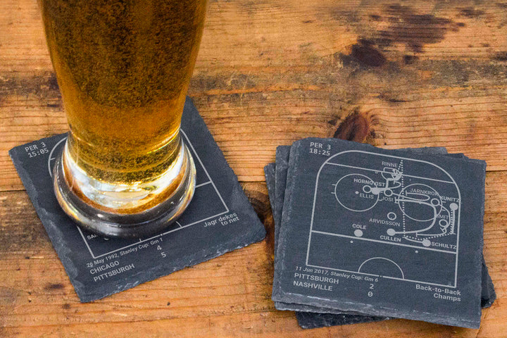Pittsburgh Penguins Greatest Goals: Slate Coasters (Set of 4)