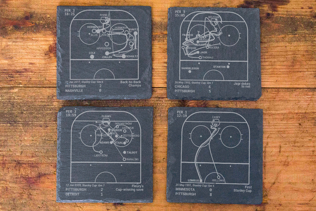 Pittsburgh Penguins Greatest Goals: Slate Coasters (Set of 4)