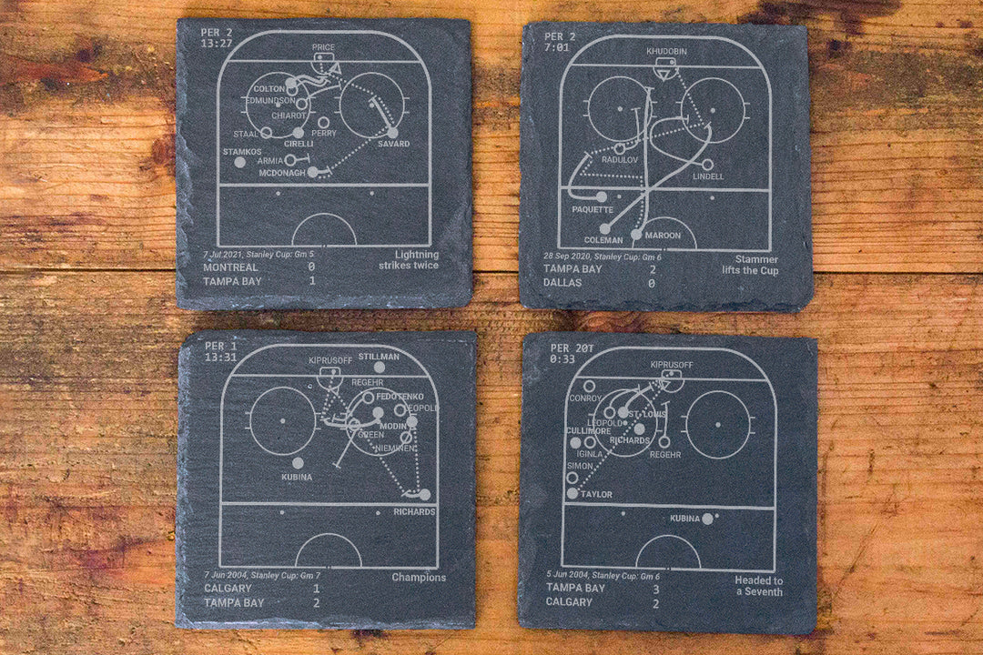 Tampa Bay Lightning Greatest Goals: Slate Coasters (Set of 4)