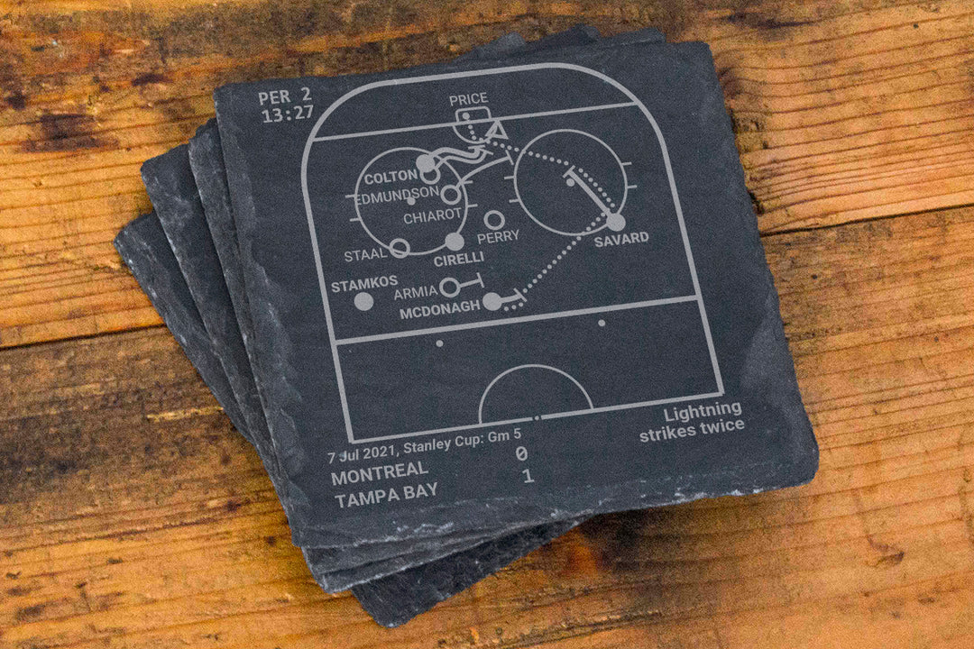 Tampa Bay Lightning Greatest Goals: Slate Coasters (Set of 4)
