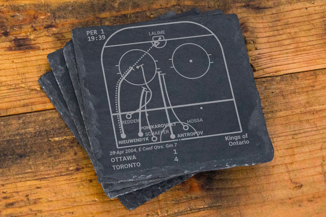 Toronto Maple Leafs Greatest Goals: Slate Coasters (Set of 4)