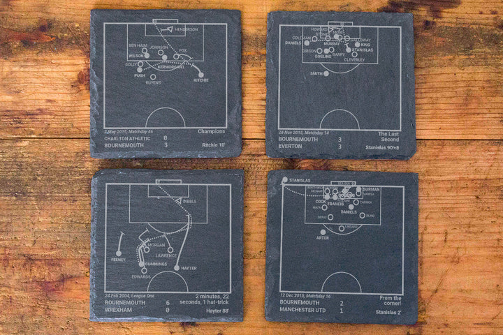 Bournemouth Greatest Goals: Slate Coasters (Set of 4)