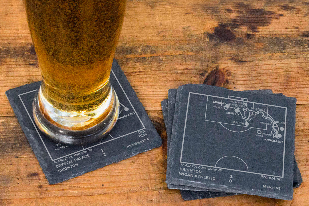 Brighton & Hove Albion Greatest Goals: Slate Coasters (Set of 4)