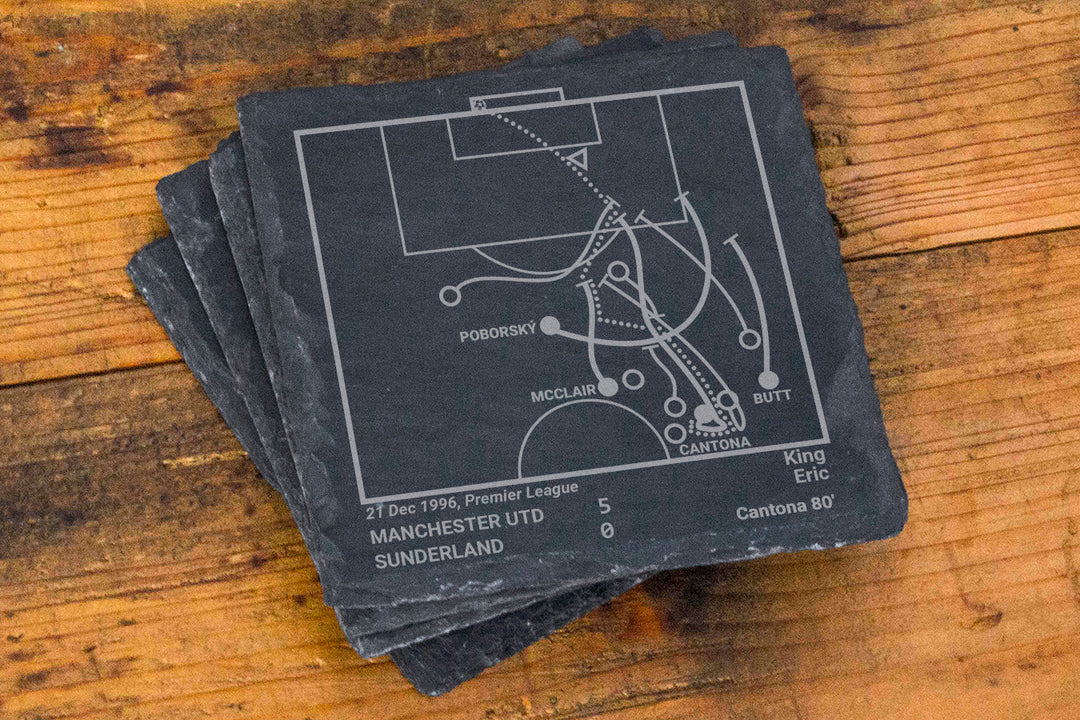 Greatest Manchester United Vintage Plays: Slate Coasters (Set of 4)