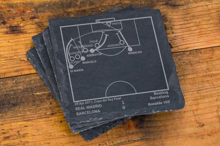 Real Madrid Greatest Goals: Slate Coasters (Set of 4)