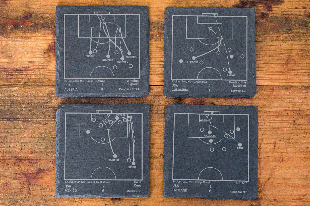 USMNT Greatest Goals: Slate Coasters (Set of 4)