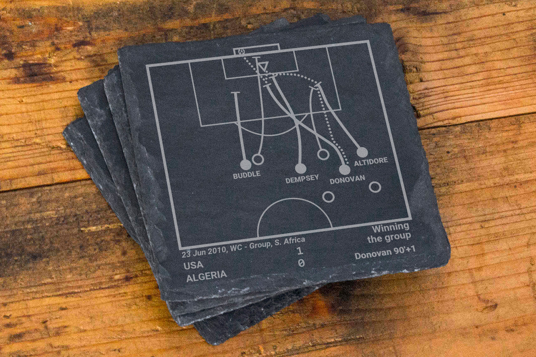 USMNT Greatest Goals: Slate Coasters (Set of 4)