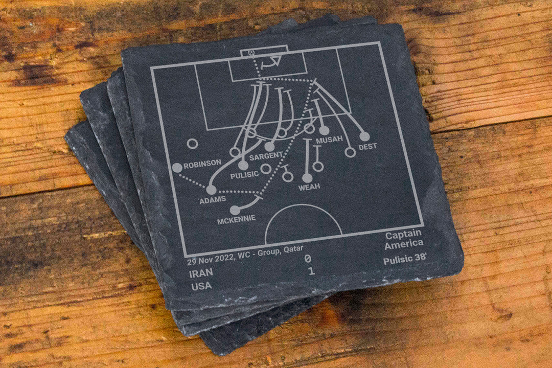 Greatest USMNT Modern Plays: Slate Coasters (Set of 4)