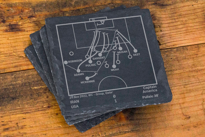 Greatest USMNT Modern Plays: Slate Coasters (Set of 4)