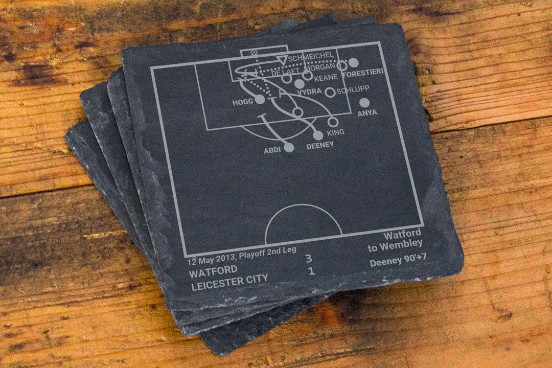 Watford Greatest Goals: Slate Coasters (Set of 4)