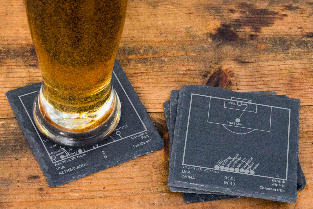 USWNT Greatest Goals: Slate Coasters (Set of 4)