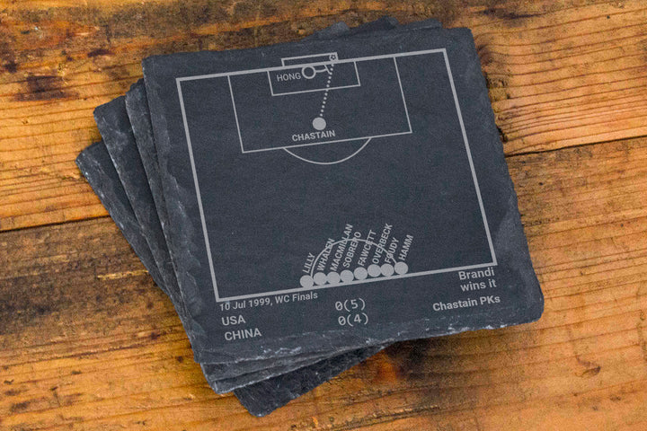 USWNT Greatest Goals: Slate Coasters (Set of 4)