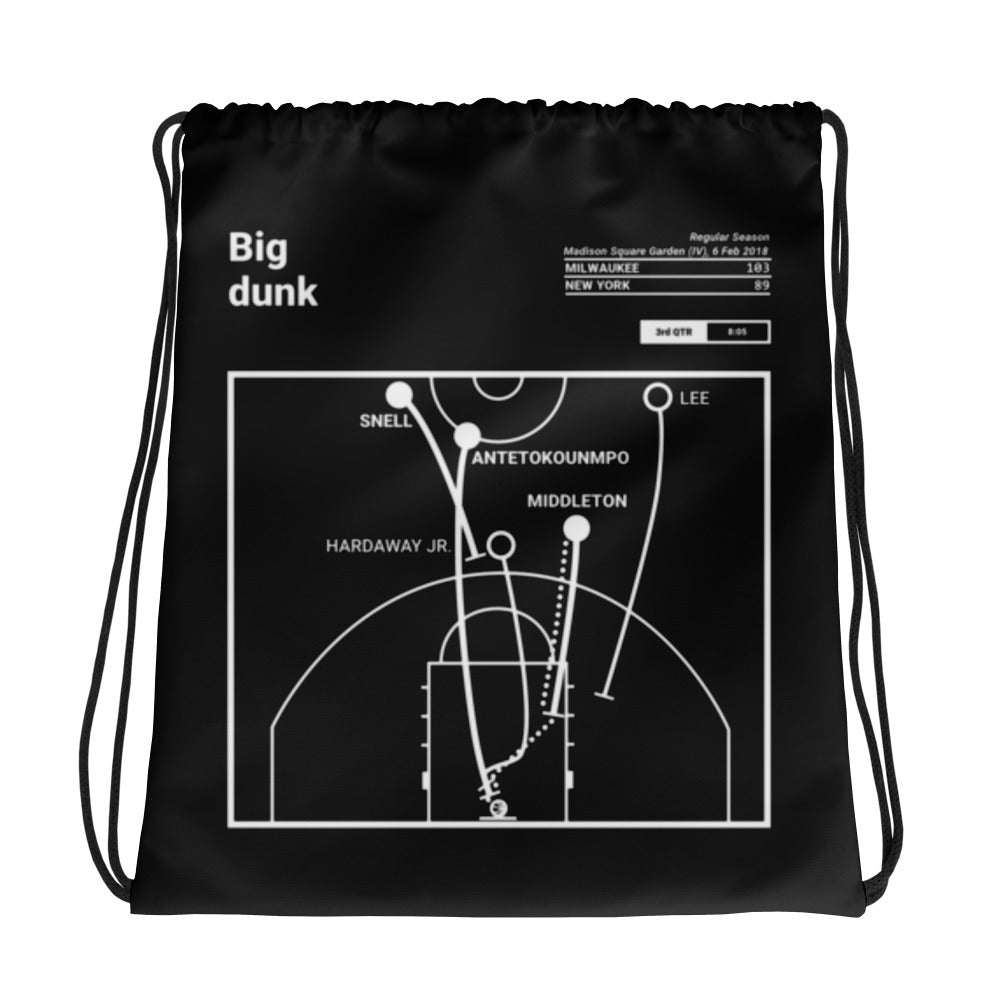 Milwaukee Bucks Greatest Plays Drawstring Bag: Big dunk (2018)