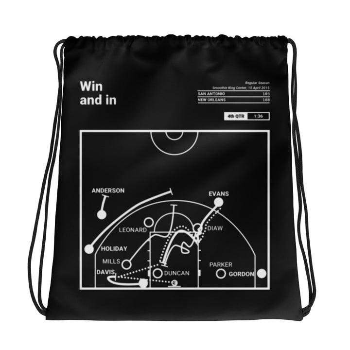 New Orleans Pelicans Greatest Plays Drawstring Bag: Win and in (2015)