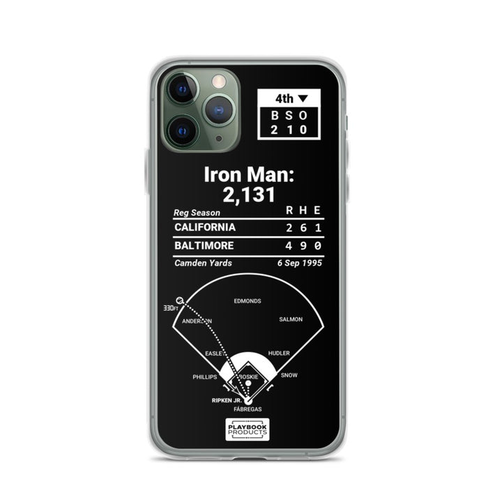 Baltimore Orioles Greatest Plays iPhone Case: Iron Man 2,131 (1995)