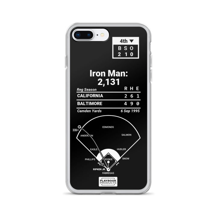 Baltimore Orioles Greatest Plays iPhone Case: Iron Man 2,131 (1995)