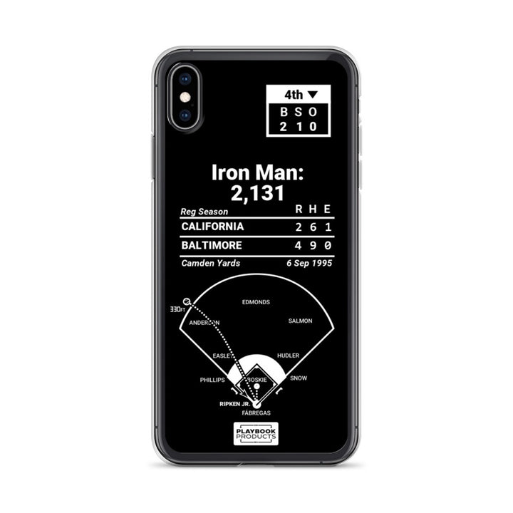 Baltimore Orioles Greatest Plays iPhone Case: Iron Man 2,131 (1995)