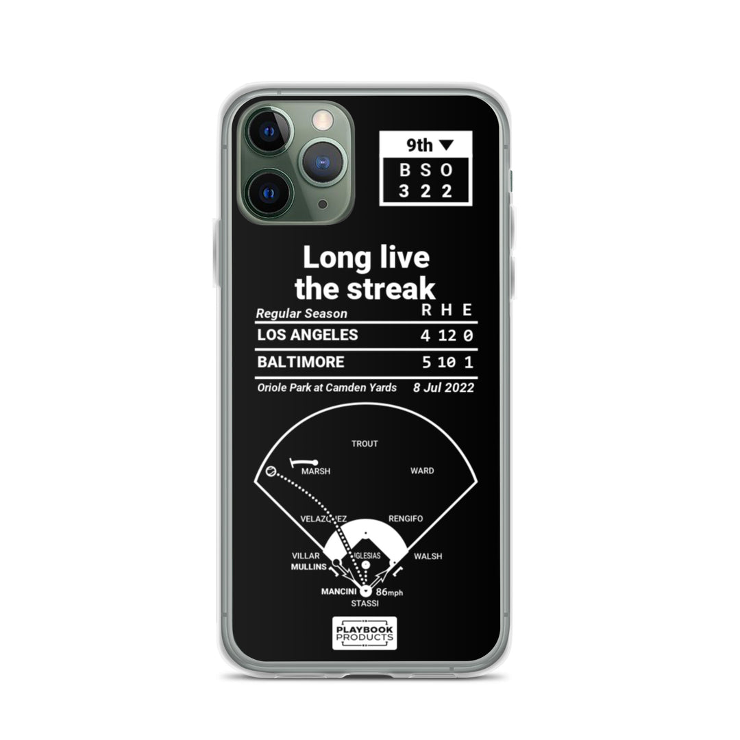 Baltimore Orioles Greatest Plays iPhone Case: Long live the streak (2022)