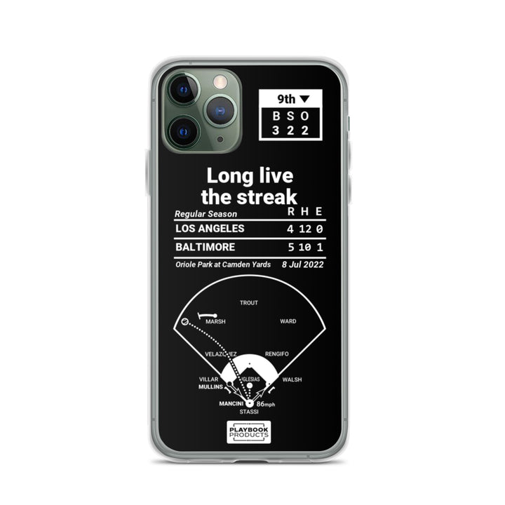 Baltimore Orioles Greatest Plays iPhone Case: Long live the streak (2022)