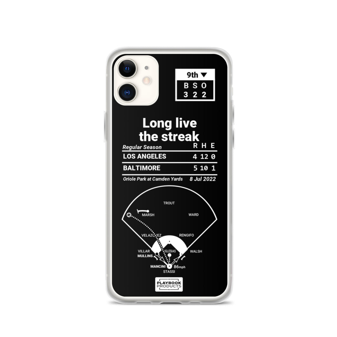 Baltimore Orioles Greatest Plays iPhone Case: Long live the streak (2022)