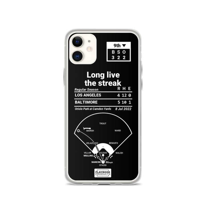 Baltimore Orioles Greatest Plays iPhone Case: Long live the streak (2022)