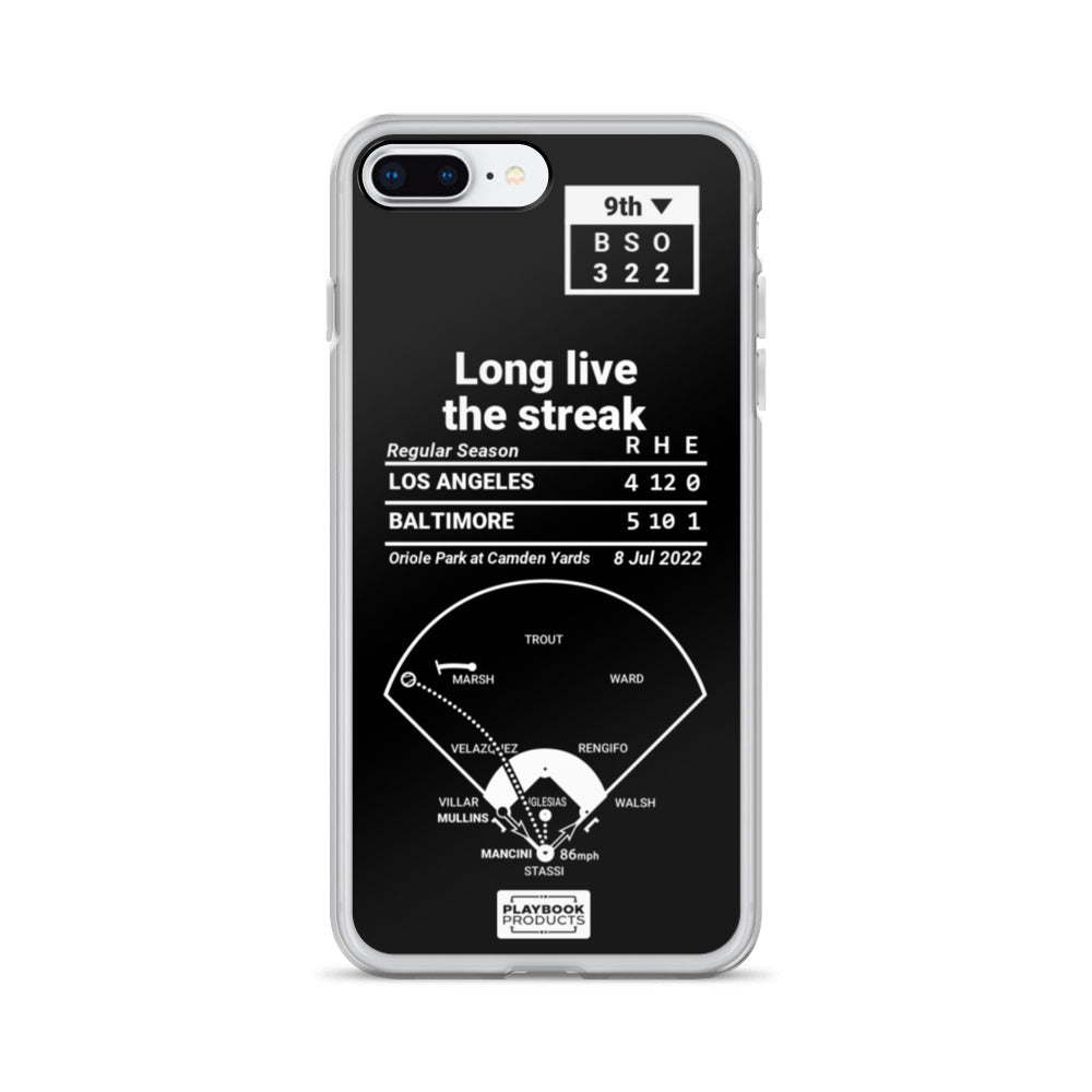 Baltimore Orioles Greatest Plays iPhone Case: Long live the streak (2022)