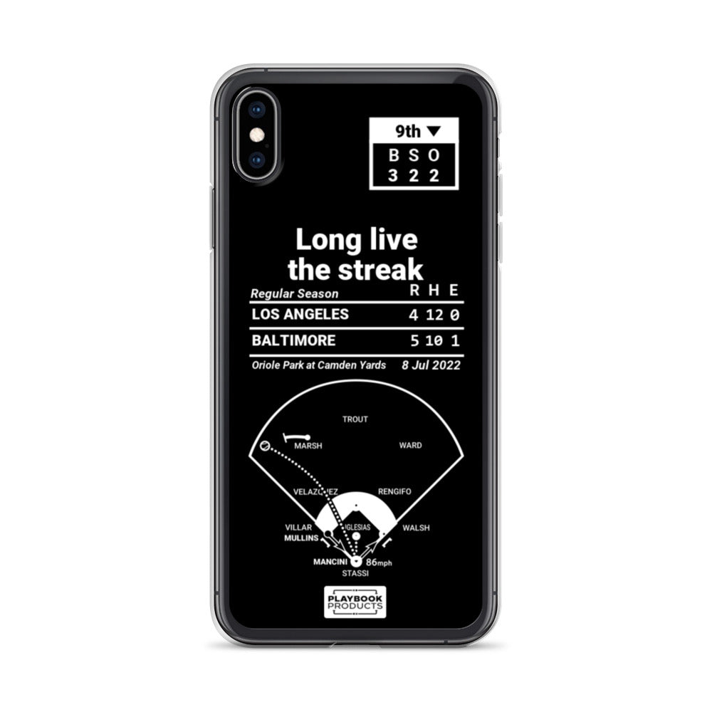 Baltimore Orioles Greatest Plays iPhone Case: Long live the streak (2022)