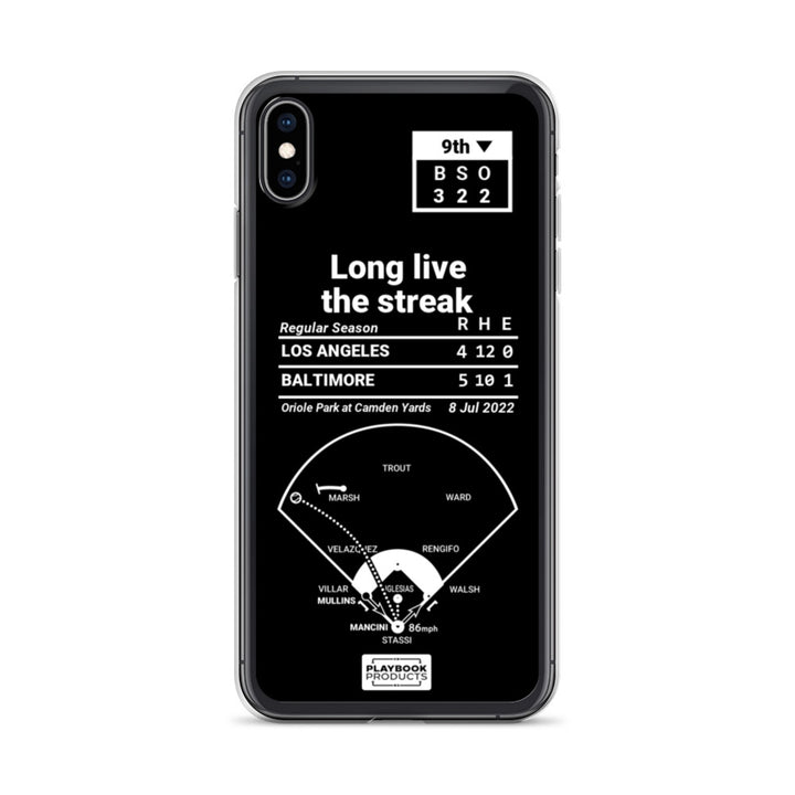 Baltimore Orioles Greatest Plays iPhone Case: Long live the streak (2022)