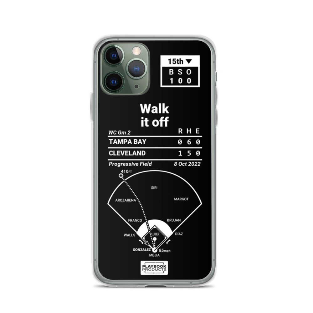 Cleveland Guardians Greatest Plays iPhone Case: Walk it off (2022)