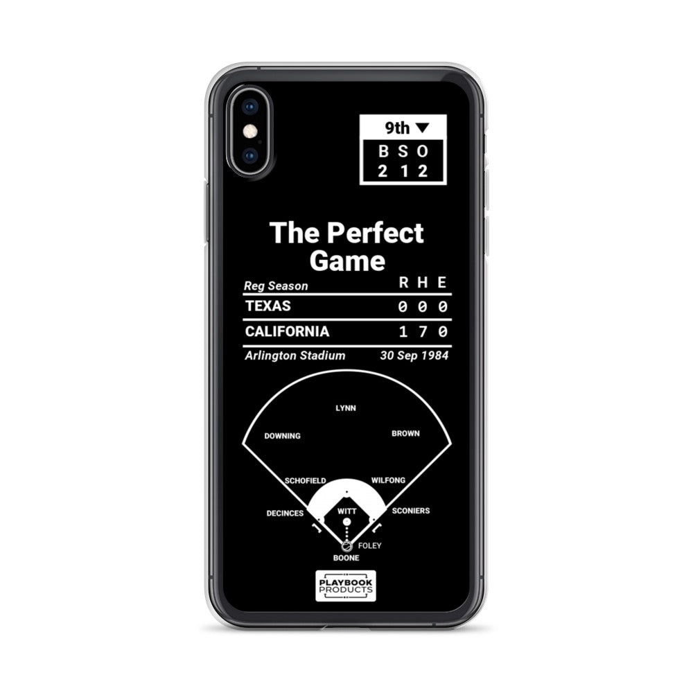 Los Angeles Angels Greatest Plays iPhone Case: The Perfect Game (1984)