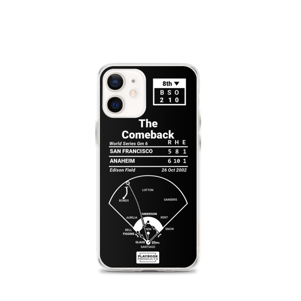 Los Angeles Angels Greatest Plays iPhone Case: The Comeback (2002)