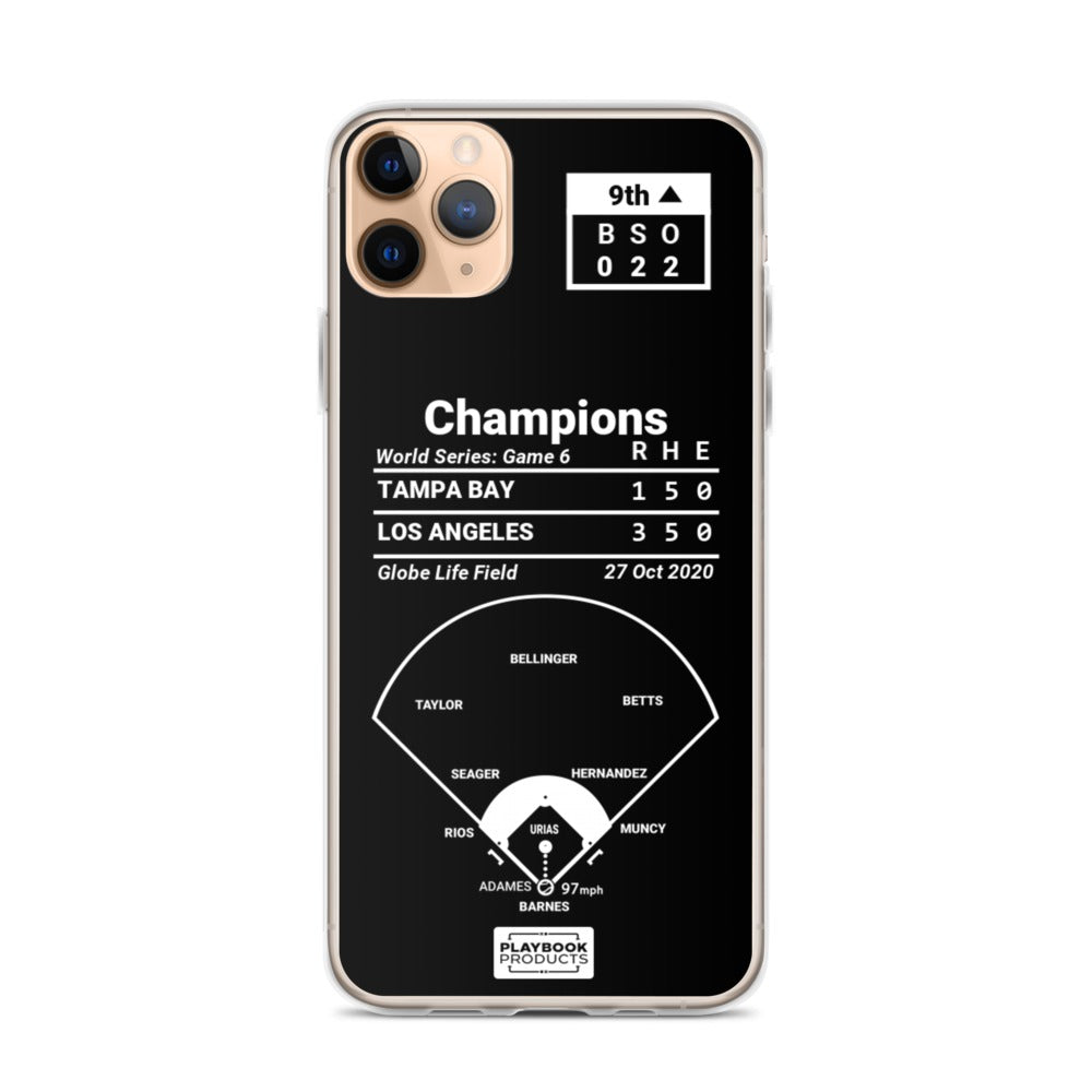 Los Angeles Dodgers Greatest Plays iPhone Case: Champions (2020)