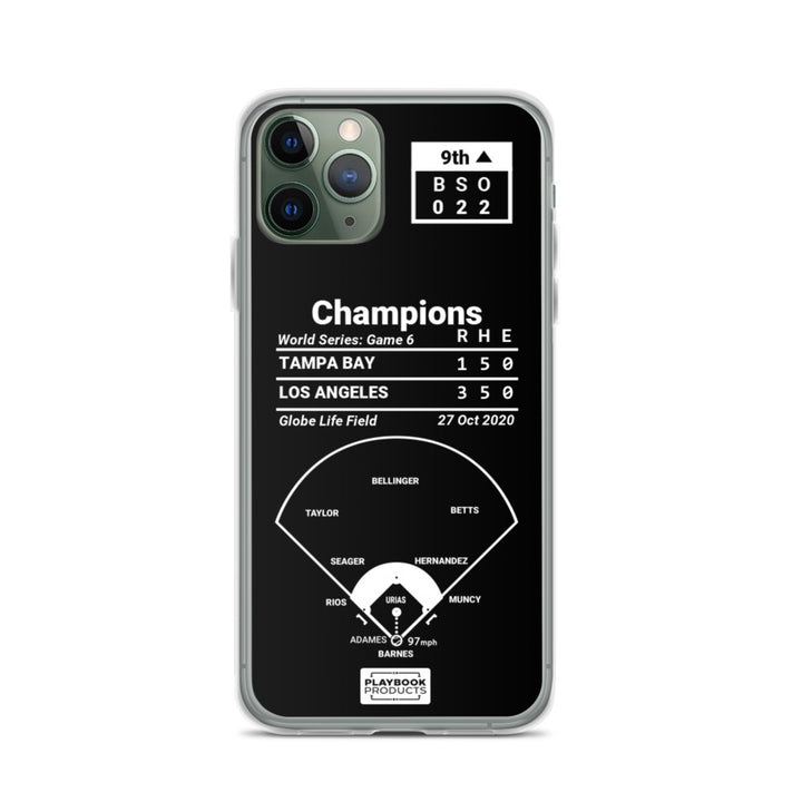 Los Angeles Dodgers Greatest Plays iPhone Case: Champions (2020)