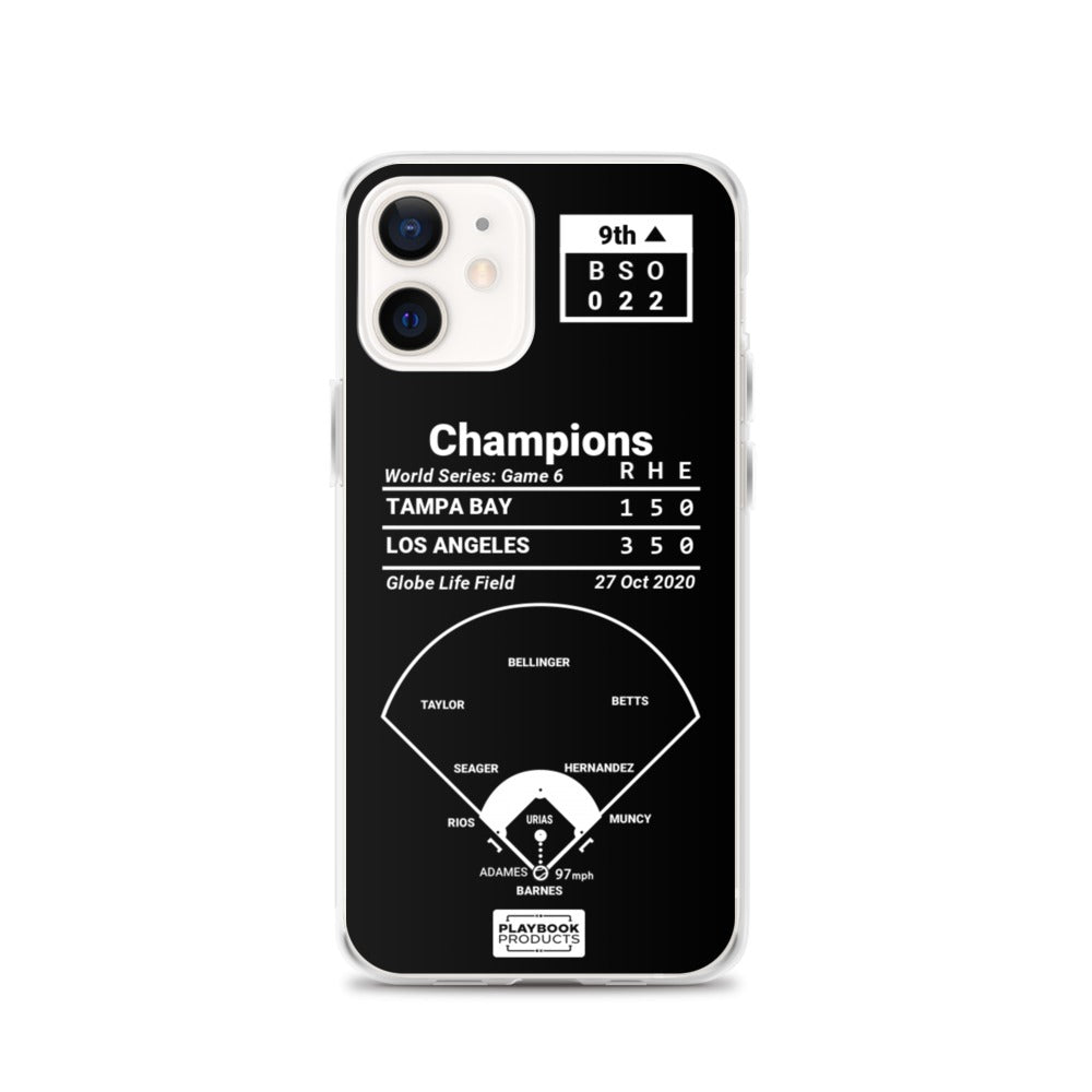 Los Angeles Dodgers Greatest Plays iPhone Case: Champions (2020)