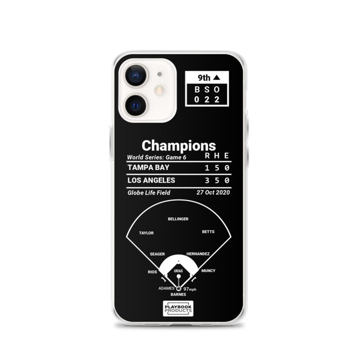 Los Angeles Dodgers Greatest Plays iPhone Case: Champions (2020)
