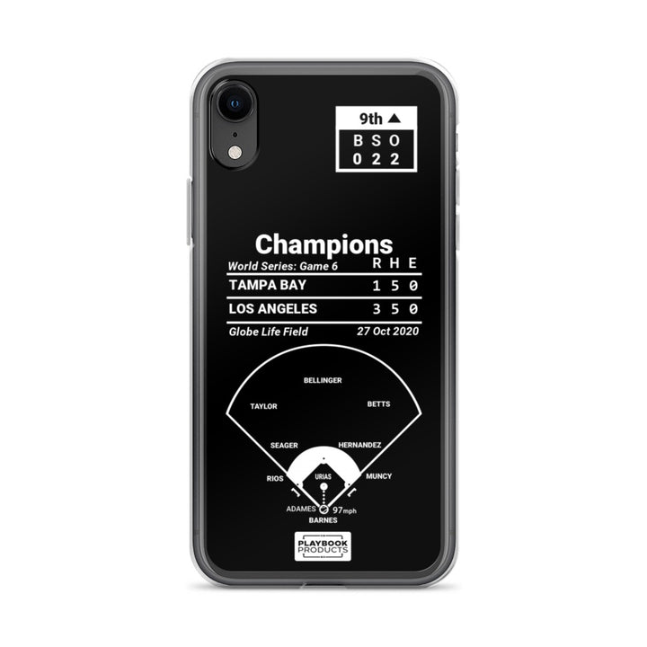 Los Angeles Dodgers Greatest Plays iPhone Case: Champions (2020)