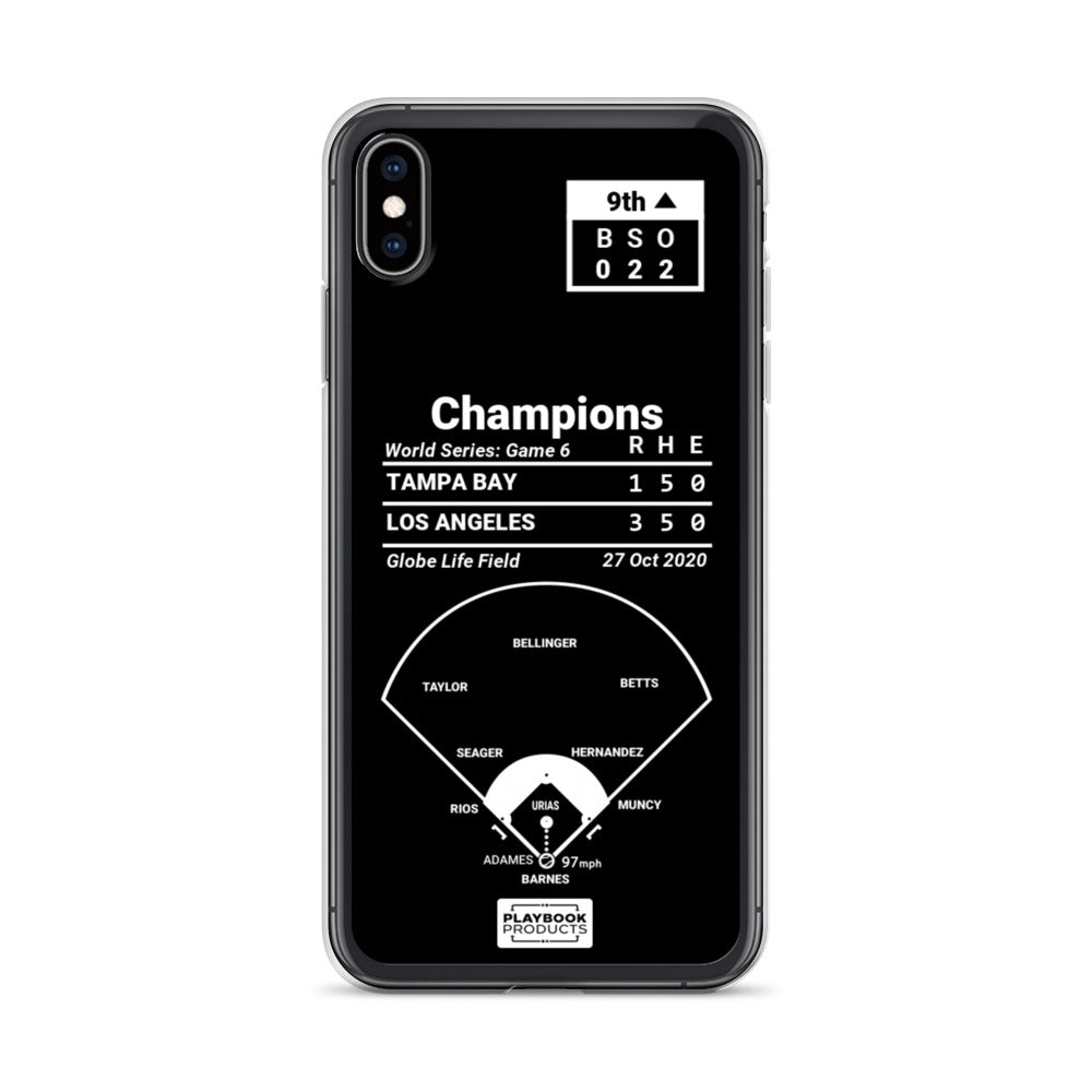 Los Angeles Dodgers Greatest Plays iPhone Case: Champions (2020)
