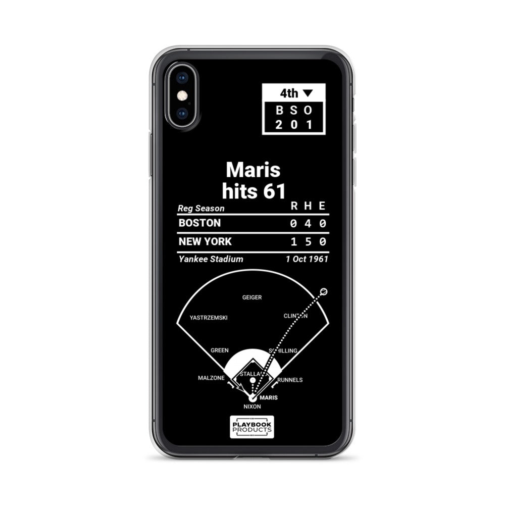 New York Yankees Greatest Plays iPhone Case: Maris hits 61 (1961)