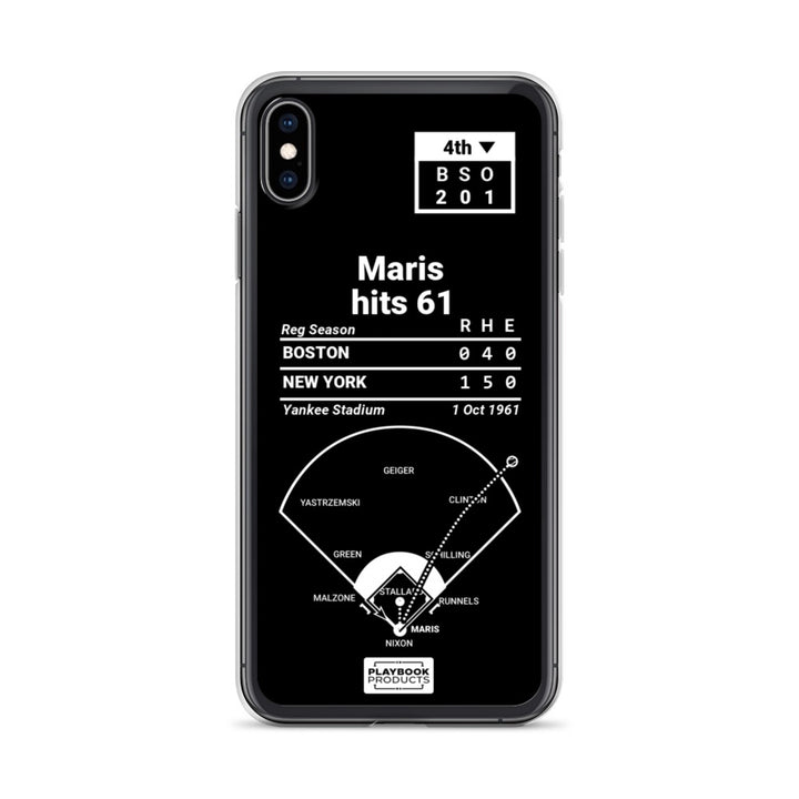 New York Yankees Greatest Plays iPhone Case: Maris hits 61 (1961)